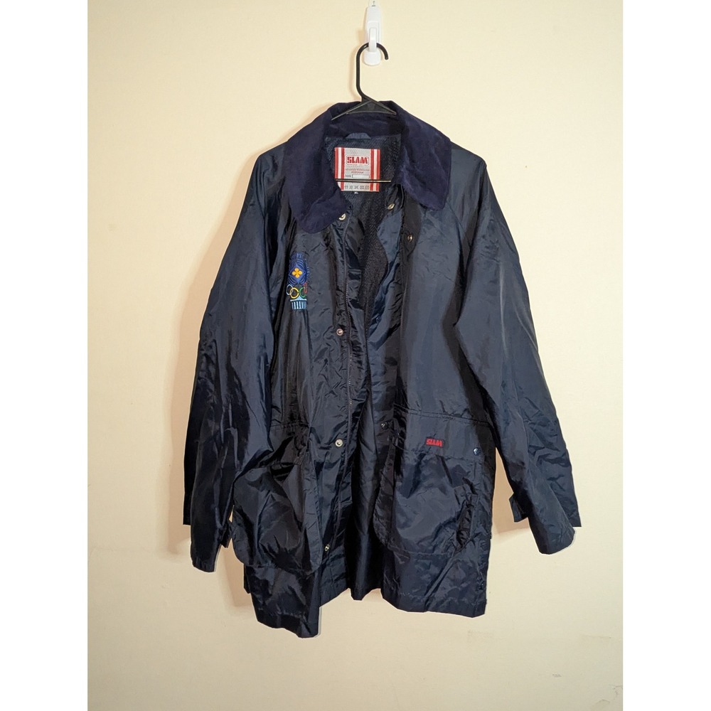 Slam Genoa Italy Royal Olympic Cruises Sailing Jacket‎ Navy Blue Mens XL Vintage
